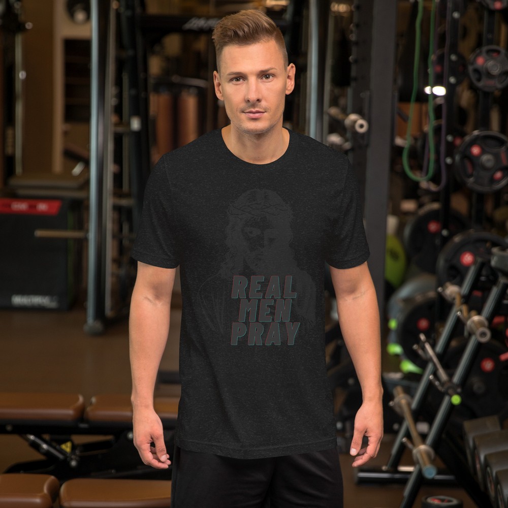 Real Men Pray 100% combed and ring-spun cotton T-Shirt