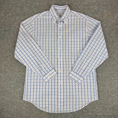 Brooks Brothers Madison Button Down Shirt Long Sleeve Cotton Plaid Mens Medium M