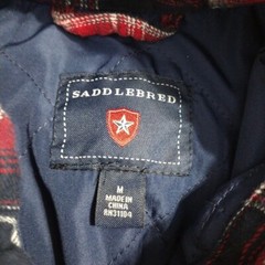 Saddlebred Button-Down Shirt Men’s Medium Padded Lined Plaid Pocket
