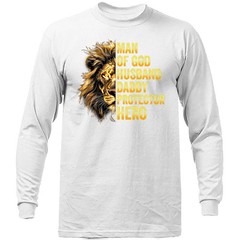 Dad Papa Husband Daddy Protector Hero Fathers Day Gift Long Sleeve