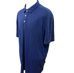 Nordstrom Classics Men’s Size XXL Solid Blue Pima Cotton Short Sleeve Polo Shirt