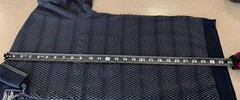 Safe Harbor Men’s Medium Blue Knit Polo Pullover Long Sleeve Retro Geometric