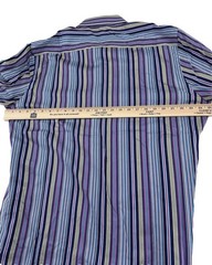 BUGATCHI Men’s Button-Down Shirt Uomo Multicolor Striped Shaped Fit Long Sleeve