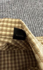 Bugatchi Uomo Men’s Short Sleeve Button Up Shirt Tan Brown Checkered Sz XL