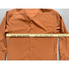 Men’s Rust Copper Stretch Button Up Dress Shirt Medium Modern Minimalist