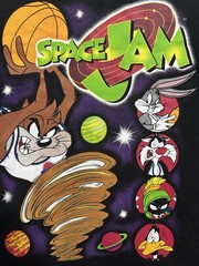 Warner Bros Space Jam Medium Authentic Graphic Print Shirt Bugs Bunny Taz