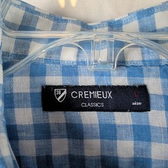 Cremiux Classics Gingham Mens Button-Down – Size Large – Blue and White Coastal