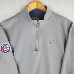 JOHNNIE-O x CHICAGO CUBS Size Small Men’s 1/4 Zip Cotton Sweatshirt Pullover