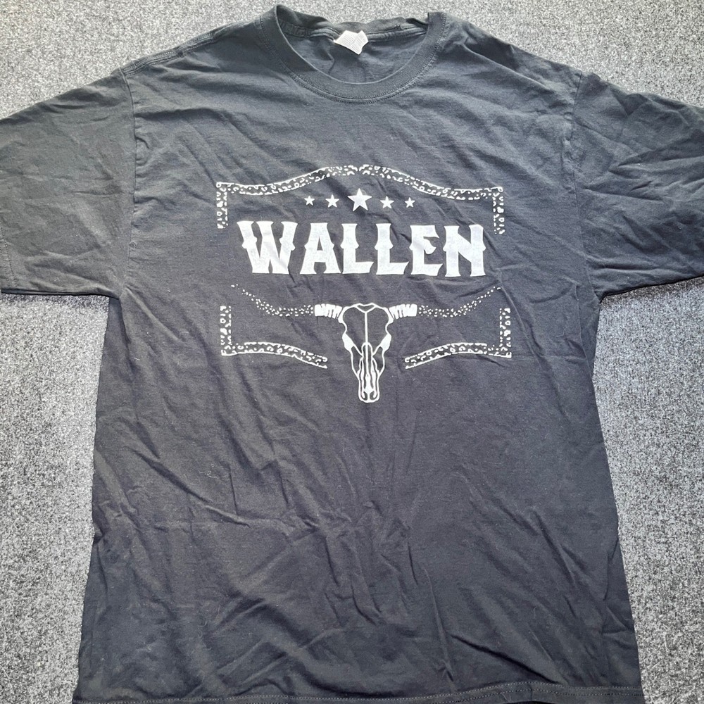 Morgan Wallen T-Shirt Mens Large Black The Dangerous Tour 2022 Graphic Tee