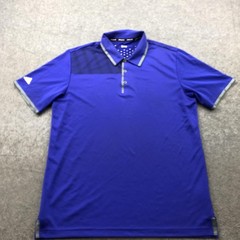 Adidas Polo Shirt Mens Large Purple Climachill Golf Lightweight Performance