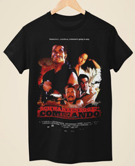 Commando Movie Poster Inspired T-Shirt 80s Action Film Retro Tee S-5XL