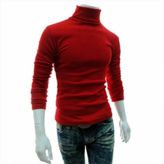 Men ​Pullover Sweater Roll Neck Comfy Jumper Tops Autumn Slim Shirt Outwear