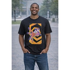 Next Level Comic Core Superhero Graphic Tee Black Y2K Streetwear L