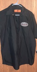 RedKap SP24BK4 Orange County Choppers Work Shirt Button Down Black Lrge Y2k VTG
