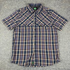Hippy Tree Nomad Division Button Up Shirt Plaid Pockets Mens Small S