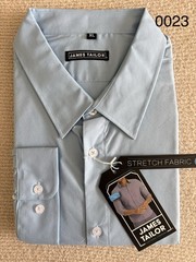 James Tailor Stretch Button Down Blue, Wedding, Business, Meeting Shirt, XL, New