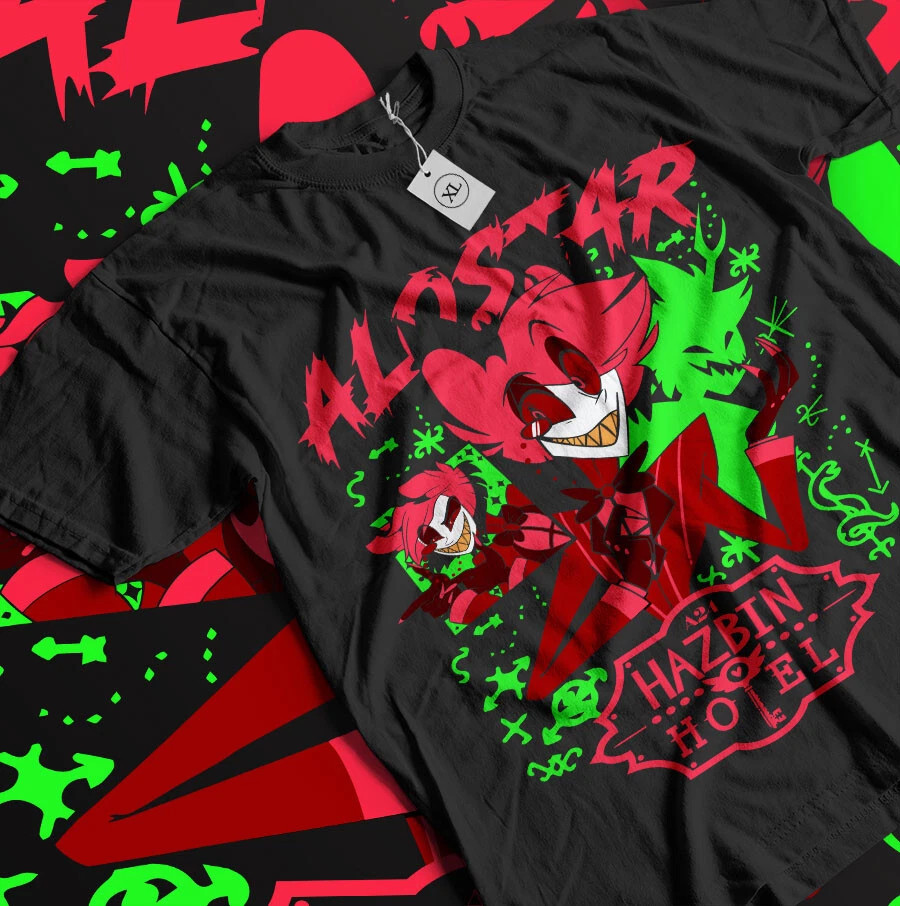 ANIME ALASTOR HAZBIN HOT BASIC BLACK T SHIRT