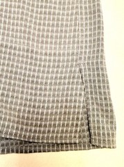 Tulliano 100% Silk Button Down Long Sleeve Shirt Mens XLT Grey Checked Pattern