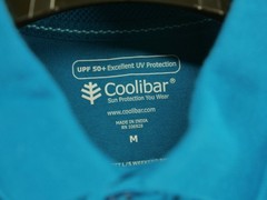 Coolibar Polo Shirt Mens Medium Green Long Sleeve UPF 50+ Stretch UV