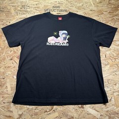 ICECREAM ICE CREAM FUR COAT SS TEE BLACK
