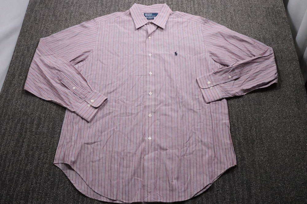 Polo Ralph Lauren Andrew Button-down Shirt Men’s 16 1.5 Striped Pony Logo