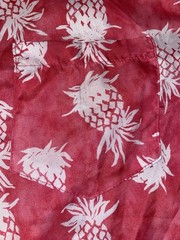 Sun Surfer Pink Pineapple Size Large Island Beach Button Up Down Hawaiian Shirt