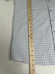 Van Heusen Flex Men’s Button Down Shirt Large Plaid Blue Stretch L