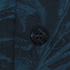 Etro NWT Dress Shirt Size 39 (M US) in Blue Floral Print 100% Cotton