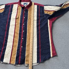 Wrangler Pearl Snap Western Shirt Mens 2XL Colorful Aztec Tribal Rodeo Cowboy