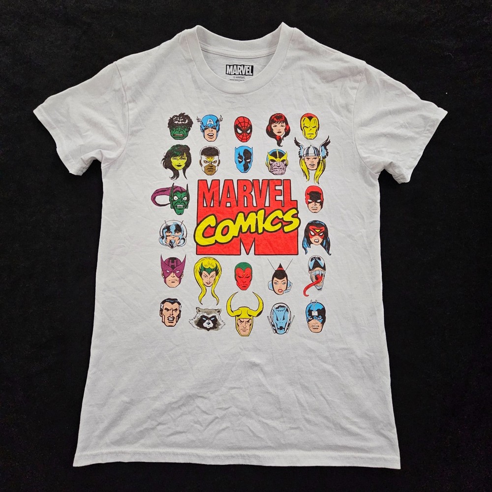 Marvel Comics Isaac Morris White Short Sleeve Cotton Blend T-Shirt Men’s S