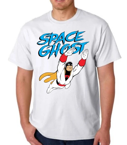 SPACE GHOST (FLYING VERSION) 1966 CARTOON T-SHIRT HANNA BARBERA