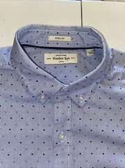 Hawker Rye Stretch Oxford Button Down Size L Pit To Pit 23” L 30” Sleeve 26”