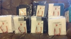 Calvin Klein Classic Crew or V Neck Tees S M L XL Blues Greens Gray Black White