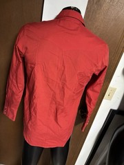 G-STAR Solid Red Pearl Snap Western Mill L/S SHIRT Mens M Medium GS Retro cowboy