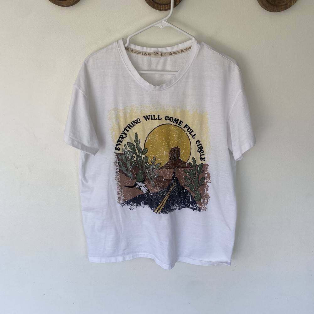 Recycled Threads “Everything Will Come Full Circle” Graphic Tee Size XL