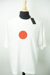 Giorgio Armani Black Label White Red Logo THICK Cotton Blend T Shirt Sz 48 NEW