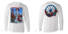 GRATEFUL DEAD-BERTHA WHEEL & ROSES-2 Side LONG SLEEVE SHIRT S-M-L-XL-XXL Garcia