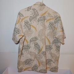 Caribbean Silk Blend Short Sleeve Button Up Tropical Parrot Shirt Mens Sz M