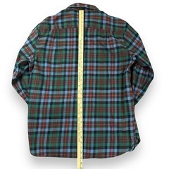 Pendleton Hawthorne Flannel Button Shirt Macduff Tartan Mens Large Elbow Patches