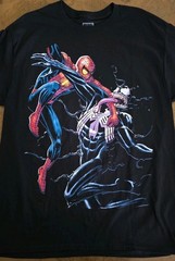 Marvel Spider-Man Vs Venon Print Double Sided Men’s T-Shirt Sz L NWOT Free Ship
