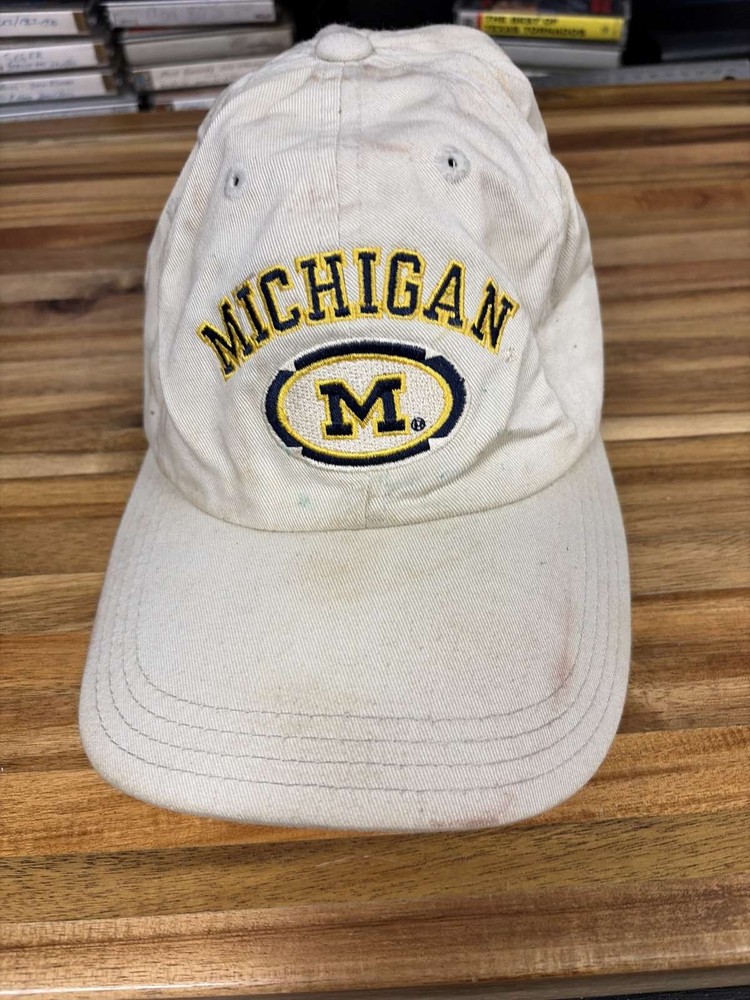 Michigan Wolverines Logo Athletic Adjustable Strapback Hat One Size OSFA