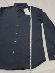 Theory Sylvain ND Eclipse Structure Knit Shirt Mens Medium Long Sleeve Button Up