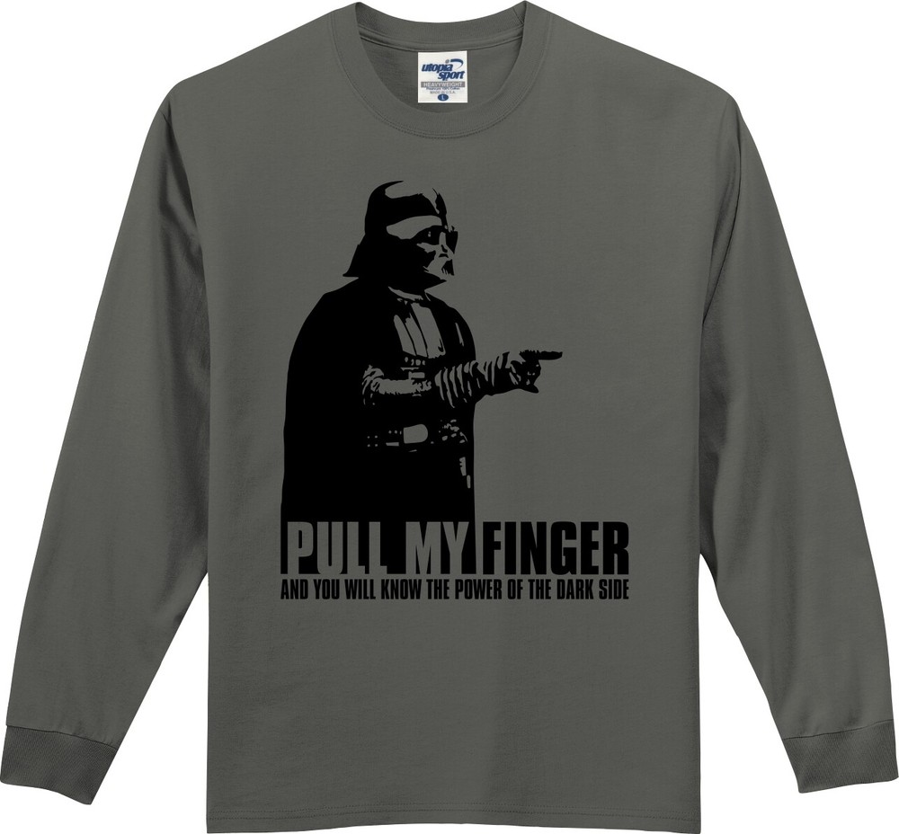 Darth Vader Pull My Finger Funny Long Sleeve Unisex T-Shirt (S-5X)