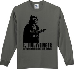 Darth Vader Pull My Finger Funny Long Sleeve Unisex T-Shirt (S-5X)