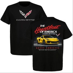 Chevy Corvette Never Outclassed T-Shirt, Chevy Corvette Heartbeat of America Tee
