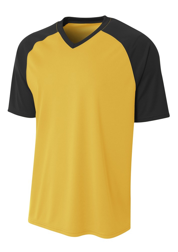 A4 Mens 4oz. Micro Poly Interlock Short Sleeves Strike Raglan T-Shirt N3373