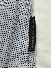 French Connection Men’s Button Up Shirt Size M Blue Polka Dot Short Sleeve
