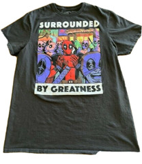 Marvel Comics Deadpool Mens Medium M Surrounded by Greatness Black S/S Shirt