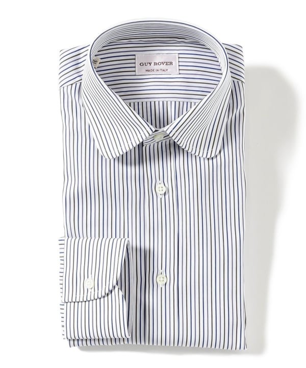 (ASK availability first) GUY ROVER Round Collar Shirt Color Pencil Stripe new