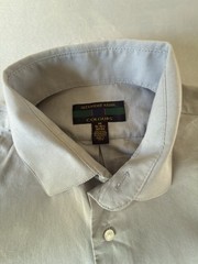 Alexander Julian Colours Gray Solid Dress Shirt 15-15 1/2 32/33 Classic Stretch
